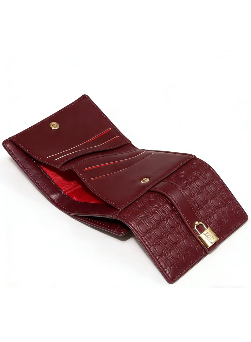 Chchmu Short Buckle PU Foldable Wallet with Multi-Function Coin Pocket - Image 4